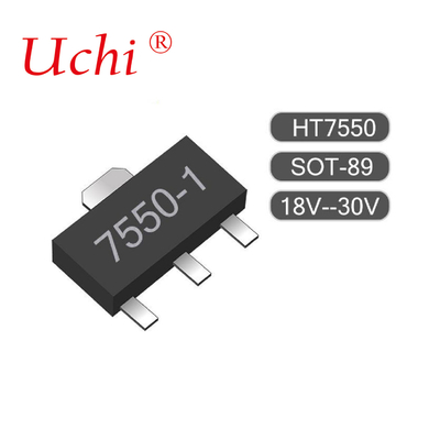 SOT89-3 HT7550-1 100mA Laag vermogen LDO 24V in batterij-aangedreven apparatuur
