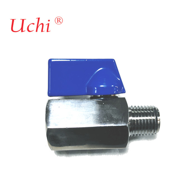 Waterkoelplaat Waterklep 304 roestvrij staal Dubbel Buiten Innerlijk En Buiten Draad Micro Mini Ball Valve