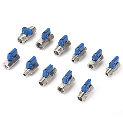 Waterkoelplaat Waterklep 304 roestvrij staal Dubbel Buiten Innerlijk En Buiten Draad Micro Mini Ball Valve
