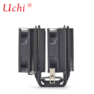 Dual Tower Dual Fan Black Fan Cooler PC Moederbord CPU Cooler