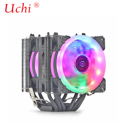 Zwarte radiator ventilator verlicht koper warmtepijp Universele CPU koeler Voor Intel I3 I5 I7 I9 Lga 1151 1366 1700 2011 2066 AMD AM4 AM5