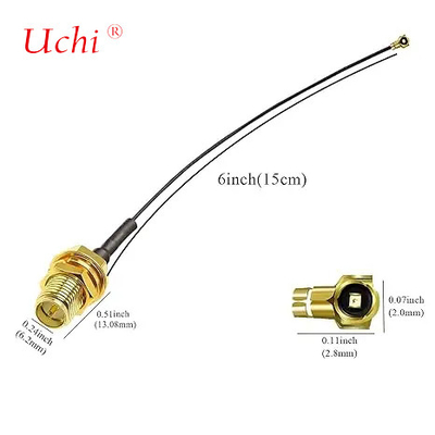 Wifi Antenna Booster met 15cm 6inch 1.13mm RP-SMA Vrouwelijke tot UFL Coaxial Kabel Communicatie Kabels