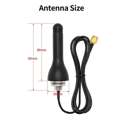 80 mm 2,4 GHz externe waterdichte ABS rubberen eend WiFi-antenne voor SMA verticale polarisatie