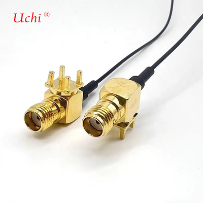 S-MA Vrouwelijke Jack Verlenging Rechte Hoek Coaxiale PCB Mount To UFL UFL Connector 1.13 Pigtail Cable