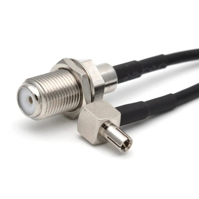 CRC9JW/FK Coaxiale hoogfrequente verbindingsdraad RG174 CRC9 Mannelijk gebogen F Vrouwelijk 15CM All Copper RF draad