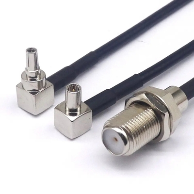 CRC9JW/FK Coaxiale hoogfrequente verbindingsdraad RG174 CRC9 Mannelijk gebogen F Vrouwelijk 15CM All Copper RF draad