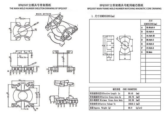 BPQ3507 PQ3535 Vermogenstransformator 3-fasig