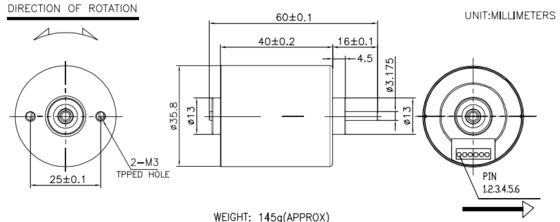 BLDC-3640 Borstelloze Motoren Met Reductiekast Voor Elektrisch Scheerapparaat En Vibrator
