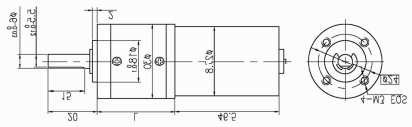 28mm OD Standaard Versnellingsbak BLDC Planetaire Tandwielmotor 4 Polen