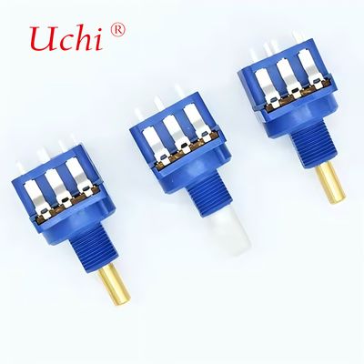 WH116AK Massief Koperen As Draaiende Dimmer Potentiometer Met 10A Drukknopschakelaar