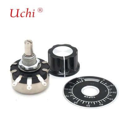 WX110 Eendraaids Gewikkelde Precisie Draaipotentiometer Knop 470 Ω 1K 2K 10K 22K