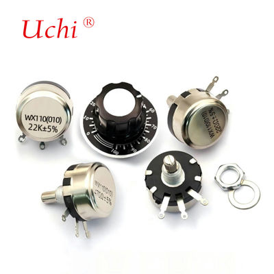 WX110 Eendraaids Gewikkelde Precisie Draaipotentiometer Knop 470 Ω 1K 2K 10K 22K