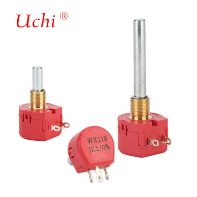 WX118 Draadgewonden Draaipotentiometer 5k Ohm 40mm As Enkelvoudige Draadgewonden Potentiometer