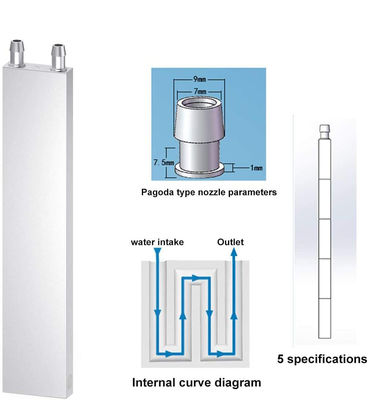 Een vloeistof waterkoeler radiatorsysteem met een zilveren warmteabsorberende kop vloeistofgekoelde heatsink