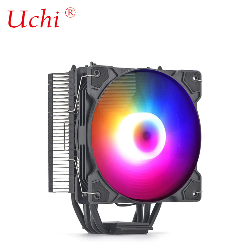 Zwarte radiator ventilator verlicht koper warmtepijp Universele CPU koeler Voor Intel I3 I5 I7 I9 Lga 1151 1366 1700 2011 2066 AMD AM4 AM5