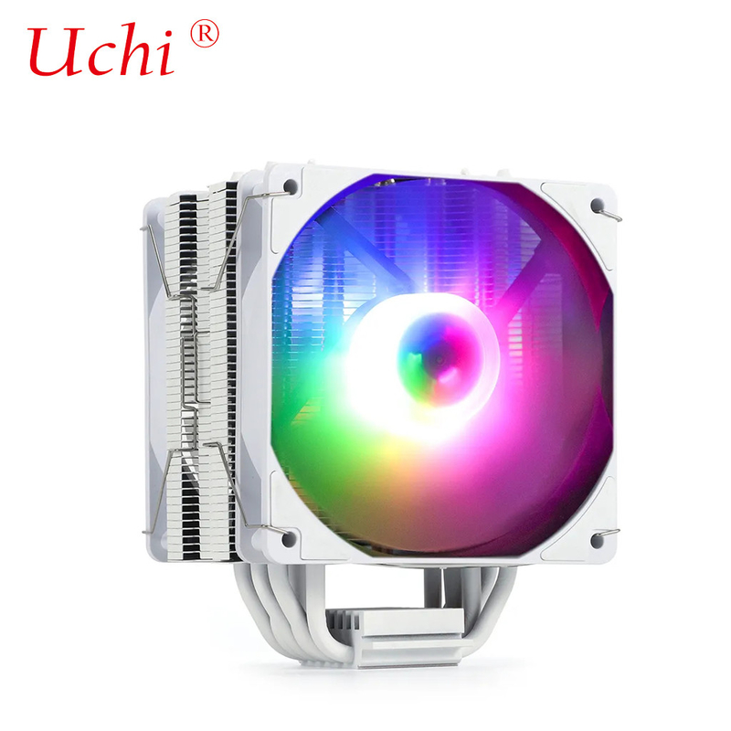 220W Witte RGB ARGB CPU Koeler Fan Met 6 Heatpipe Voor Computer Server Processor Lga1151 1155 1366 1700 2011 AMD FM AM3 AM4 AM5