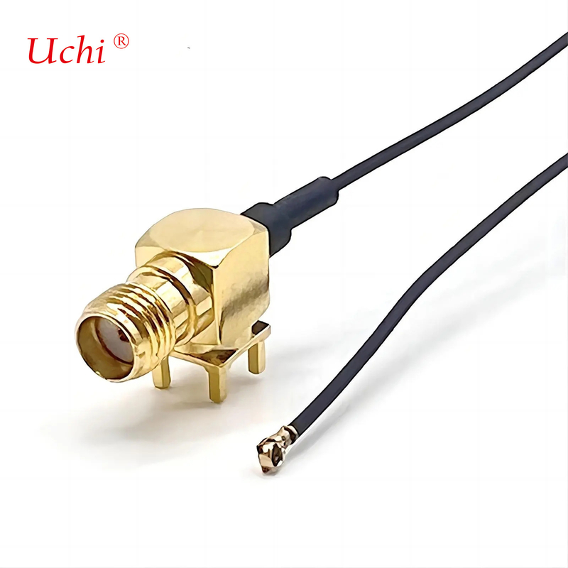 S-MA Vrouwelijke Jack Verlenging Rechte Hoek Coaxiale PCB Mount To UFL UFL Connector 1.13 Pigtail Cable