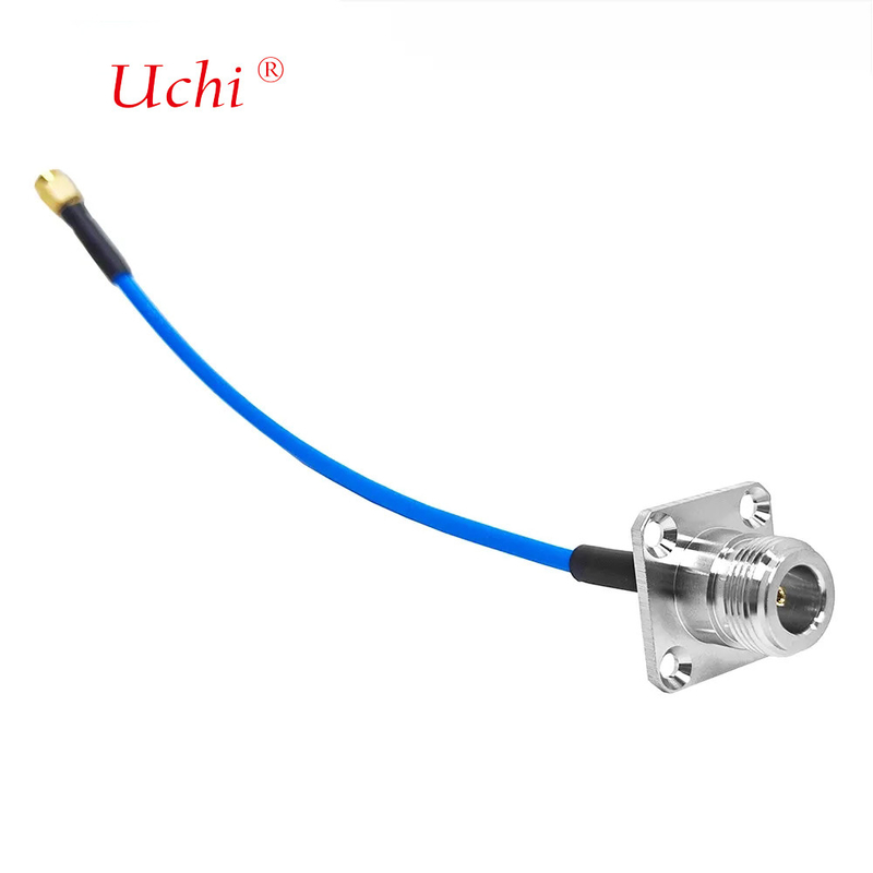 SMA Man Plug To N Type Vrouwelijke Jack Flange Panel Mount Connector Voor SS405 SS-405 Superflex RF Pigtail Extension Cable
