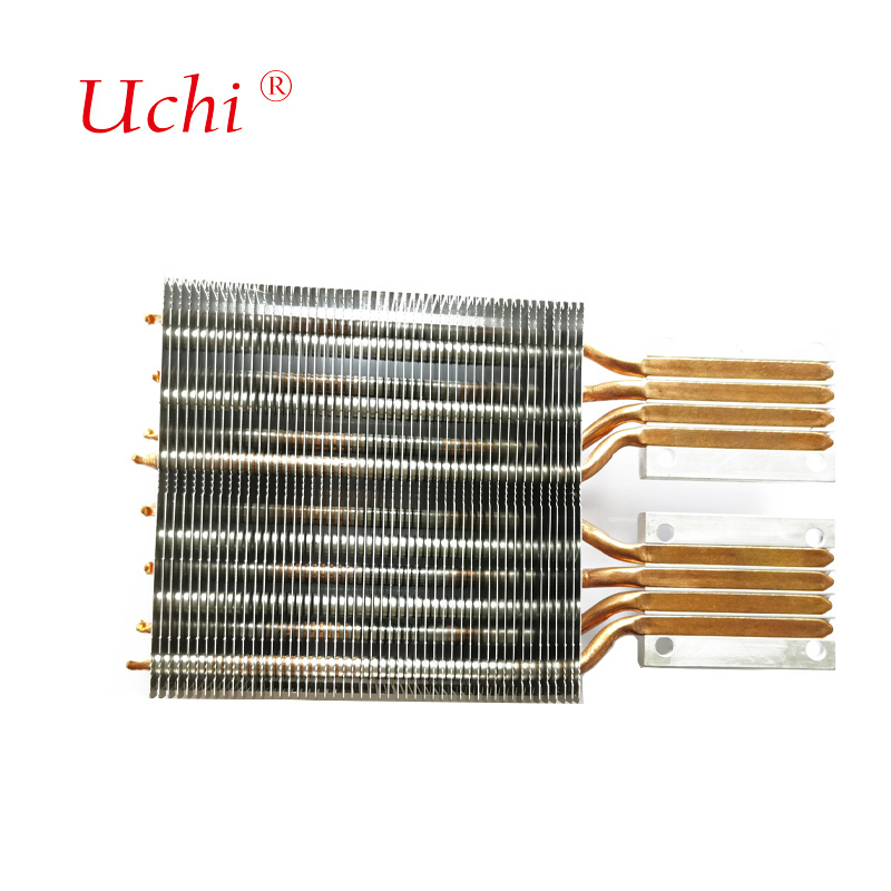 Kleine 8-warmtepijp Aluminium-koper PC Zipper Fin CPU koeler voor efficiënte temperatuurregeling